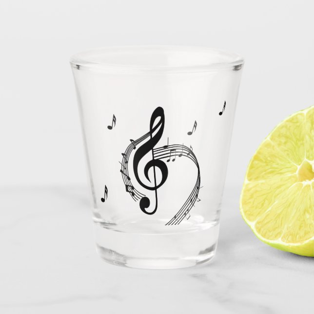 Climactic G Clef Music Shot Glass (Front)