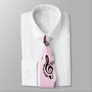 Climactic G Clef Pink Tie