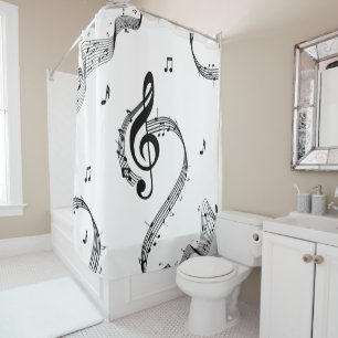Climactic G Clef Shower Curtain