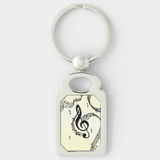 Climactic G Clef Yellow Key Ring (Front)