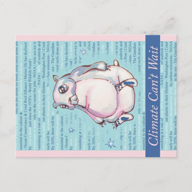 Climate Can't Wait Polar Bear Postcard (Front)