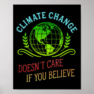 Climate Change Activist Gift Earth Day Vintage Sty Poster