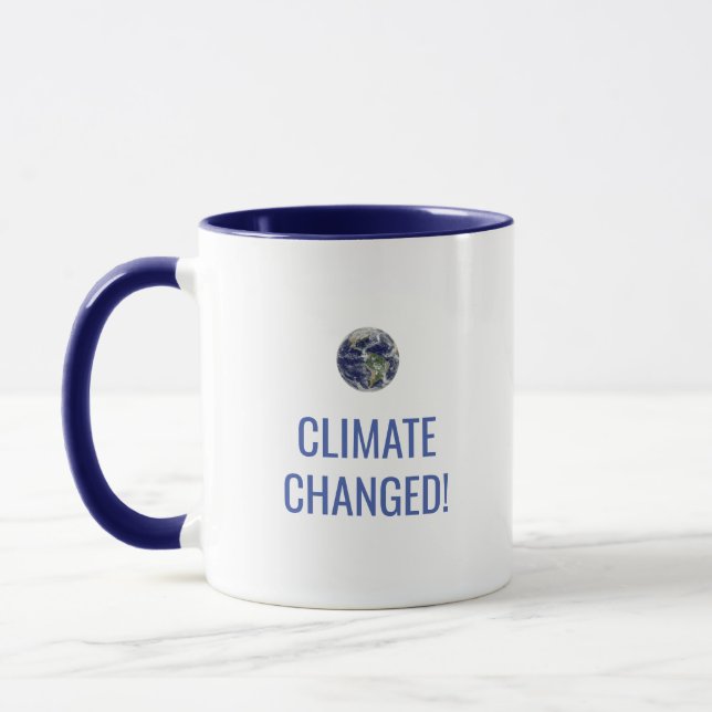 Climate Change Awareness Message Coffee Mug (Left)