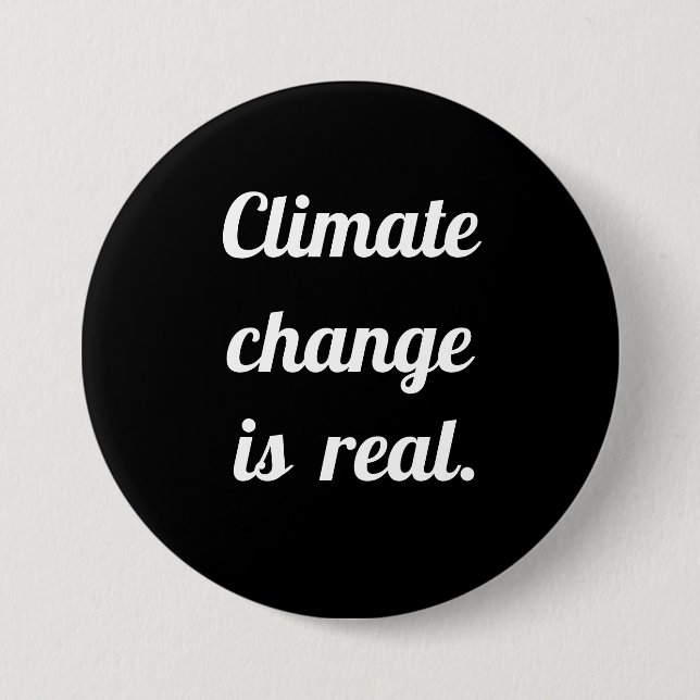 Climate Change: Black Button (Front)