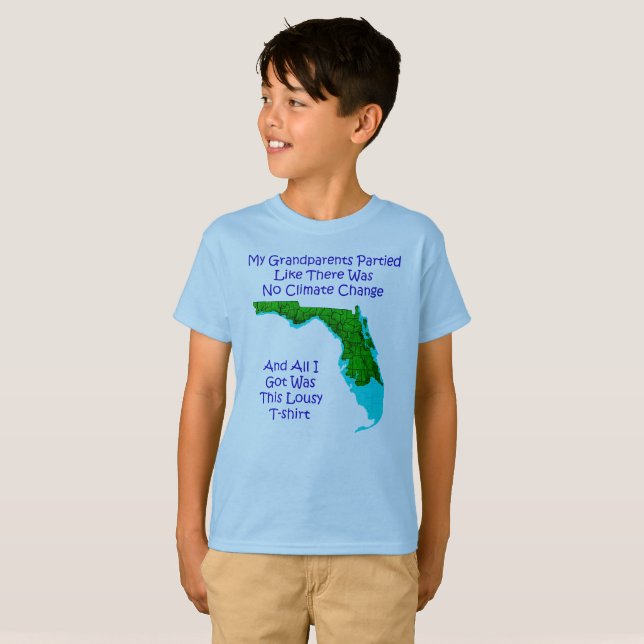 Climate Change - Blue Kids 3 T-Shirt (Front Full)