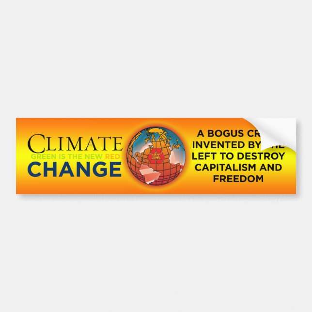 Climate Change - Bogus Crisis Bumper Sticker (Front)