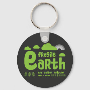 Climate Change Carbon Pollution Action T-Shirt Key Ring