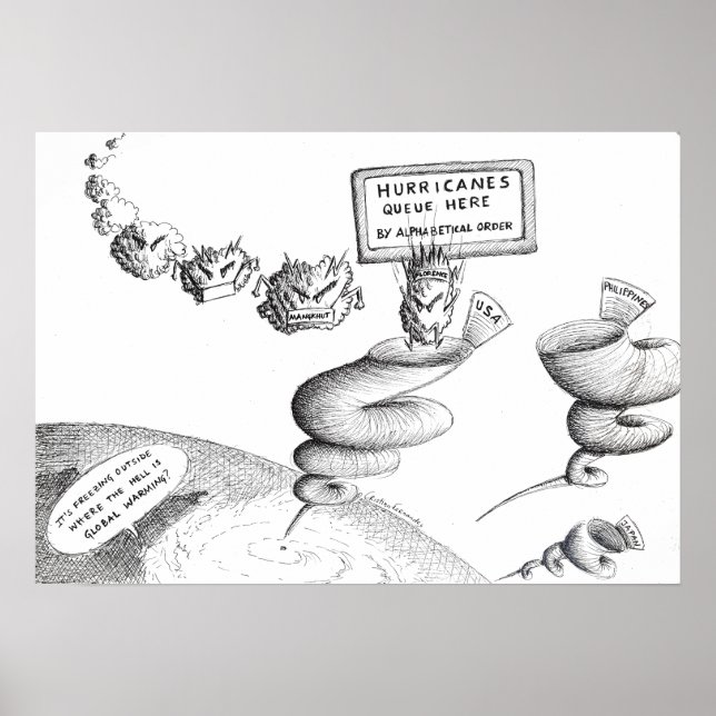 Climate Change Cartoon Poster (Front)