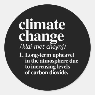 Climate Change Classic Round Sticker