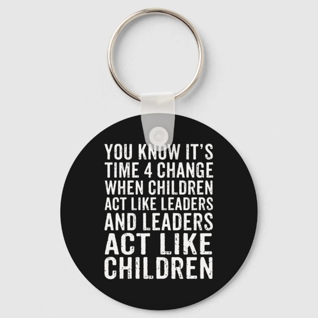 Climate Change Demonstration Environmental Protect Key Ring (Front)