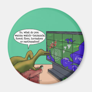 Climate Change Dinosaurs Magnet
