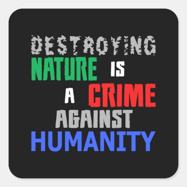 Climate Change Earth Future Planet CO2 Gift Idea Square Sticker (Front)