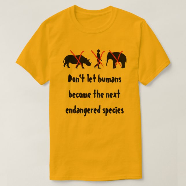 Climate change Endangered Species T-Shirt (Design Front)