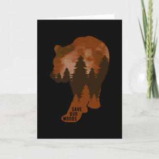 Climate Change Environmental Protection Bear Card