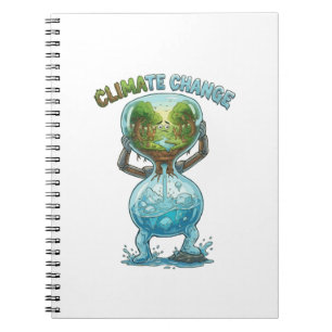 Climate Change Hourglass — Nature & Ice Melting Ea Notebook