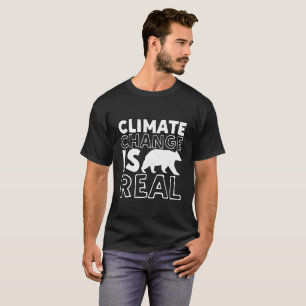Climate Change Is Real Global Warming Polar Bear T-Shirt