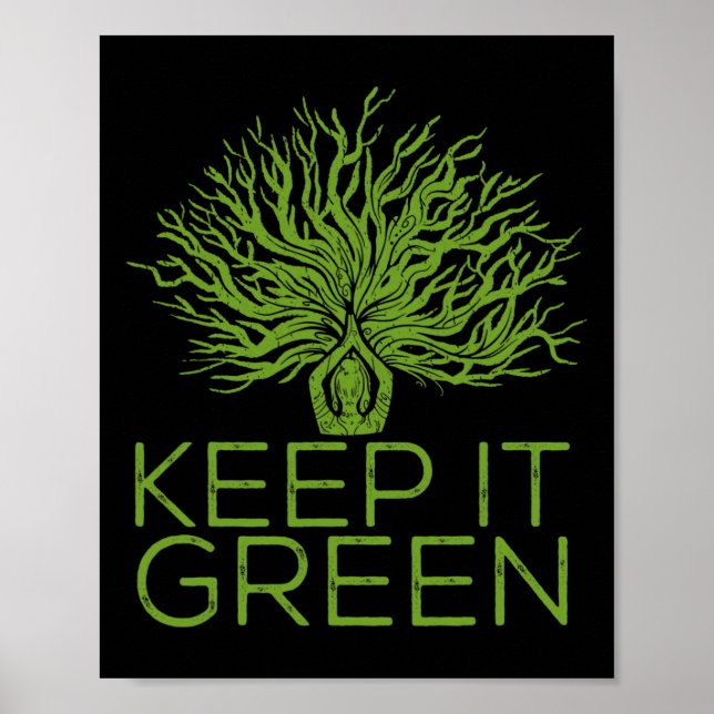 Climate Change Keep It Green Save The Planet  Poster (Front)