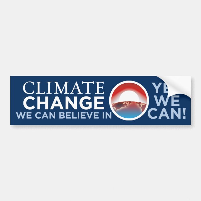 Climate Change - Obama Parody Bumper Sticker (Front)