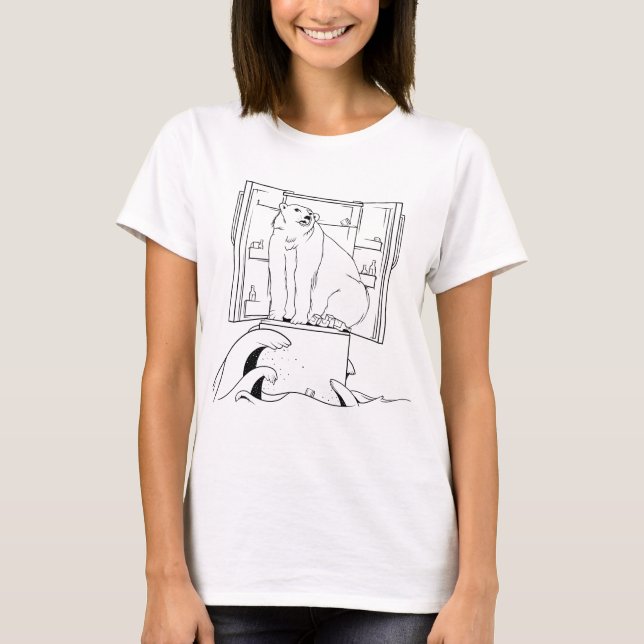 Climate Change Polar Bear T-Shirt (Front)