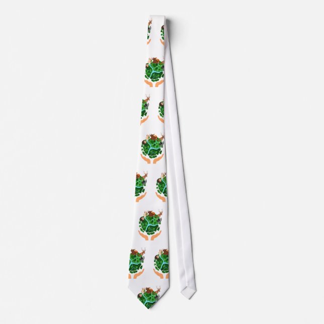 Climate Change Save The Planet Tie (Front)