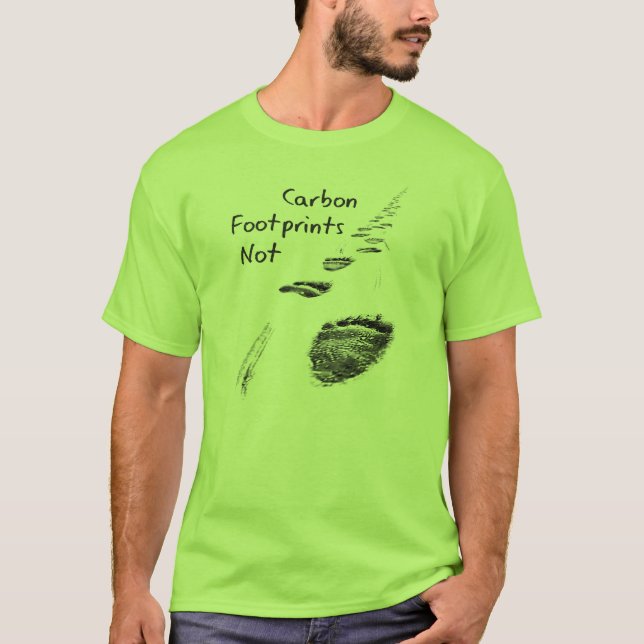 Climate change tshirt polar bear carbon footprint (Front)