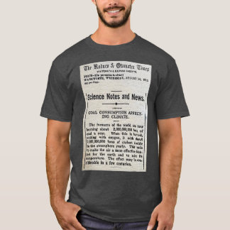 Climate Change Vintage 1912 Newspaper Global Warmi T-Shirt