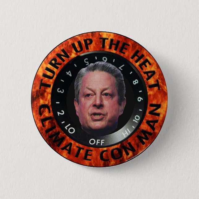Climate Con Man 6 Cm Round Badge (Front)