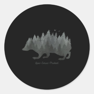 Climate Environmental Protection I Nature Hedgehog Classic Round Sticker
