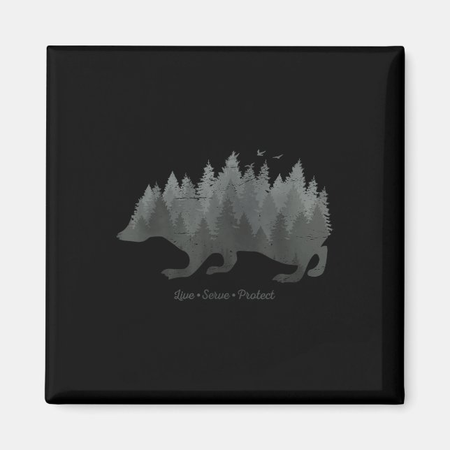 Climate Environmental Protection I Nature Hedgehog Magnet (Front)