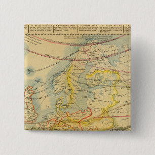 Climate of Europe Map 15 Cm Square Badge