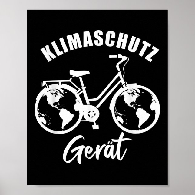 Climate Protection Device, Cool Bicycle Gift, Envi Poster (Front)