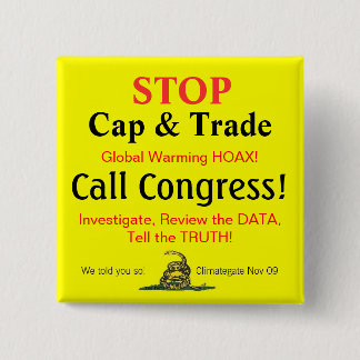 CLIMATEGATE 15 CM SQUARE BADGE