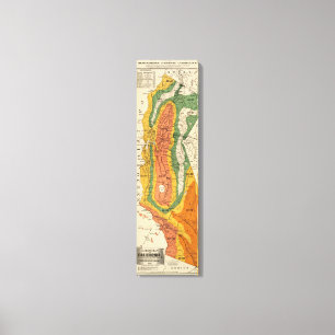 Climatic map of California Canvas Print