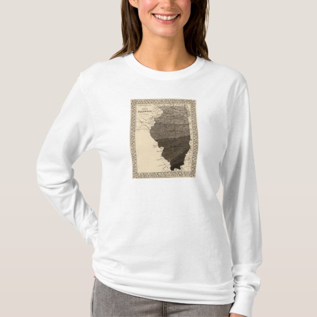 Climatological map, Illinois T-Shirt (Front)