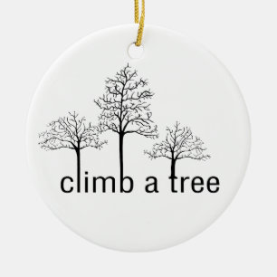 Climb a tree design ceramic tree decoration