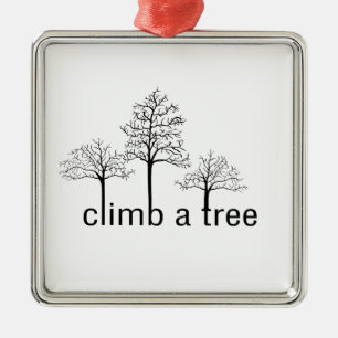 Climb a tree design metal tree decoration