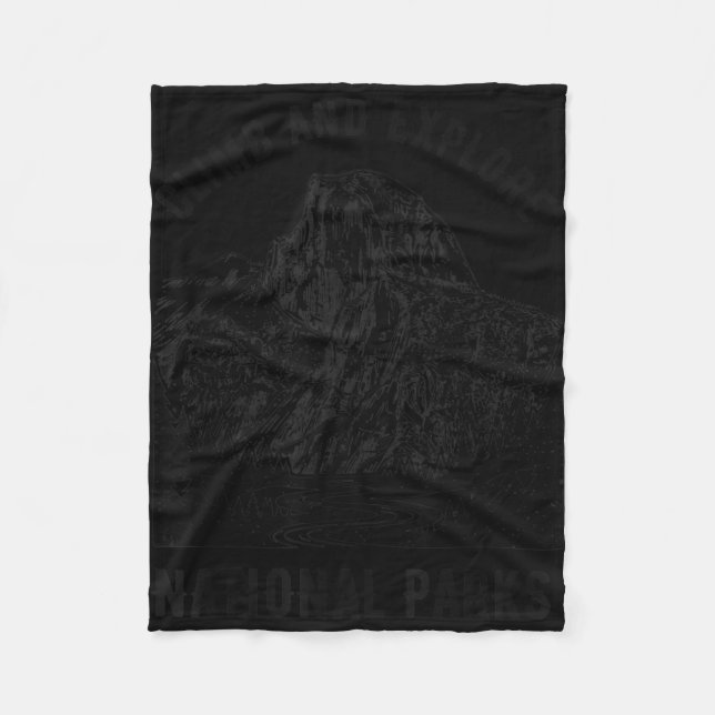 Climb and explore national parks mountain fleece blanket (Front)