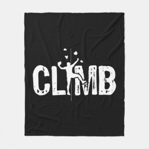 Climb  Bouldering Wall Climber Rock Climbing Mount Fleece Blanket