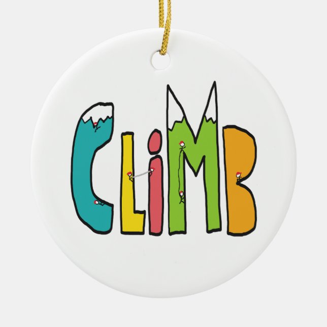 Climb Ceramic Tree Decoration (Front)