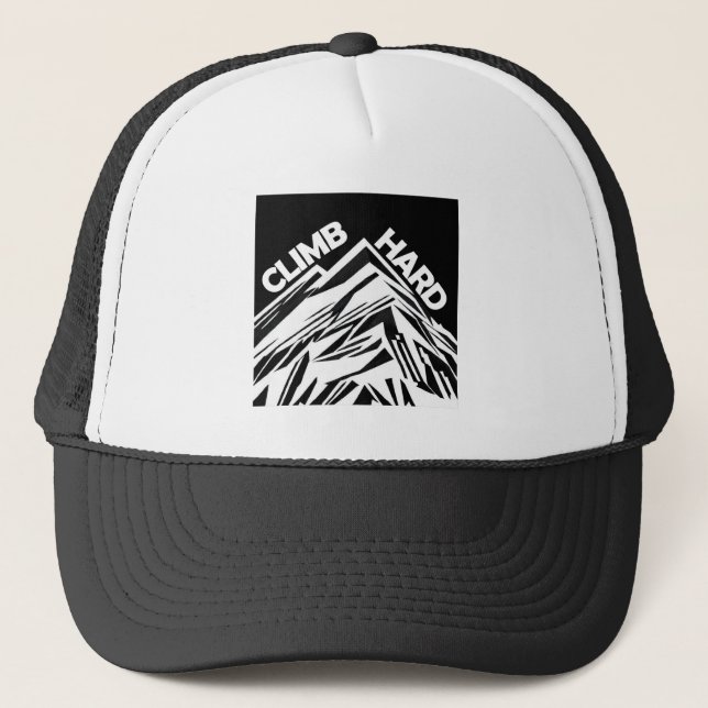 Climb Hard Mountaineering Trucker Hat (Front)