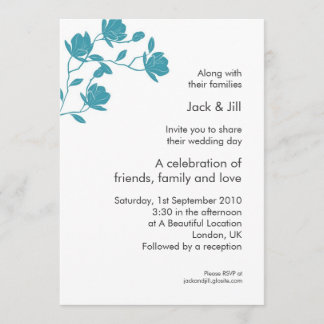 Climb High (teal on white) 5x7 Invitation