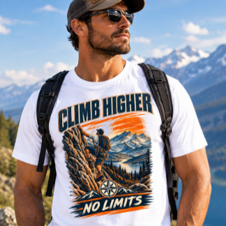 CLIMB HIGHER – No Limits Mountain Climbing Tri-Blend Shirt