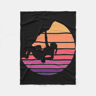 Climb Like A Girl, Funny Rock Climbing  Fleece Blanket