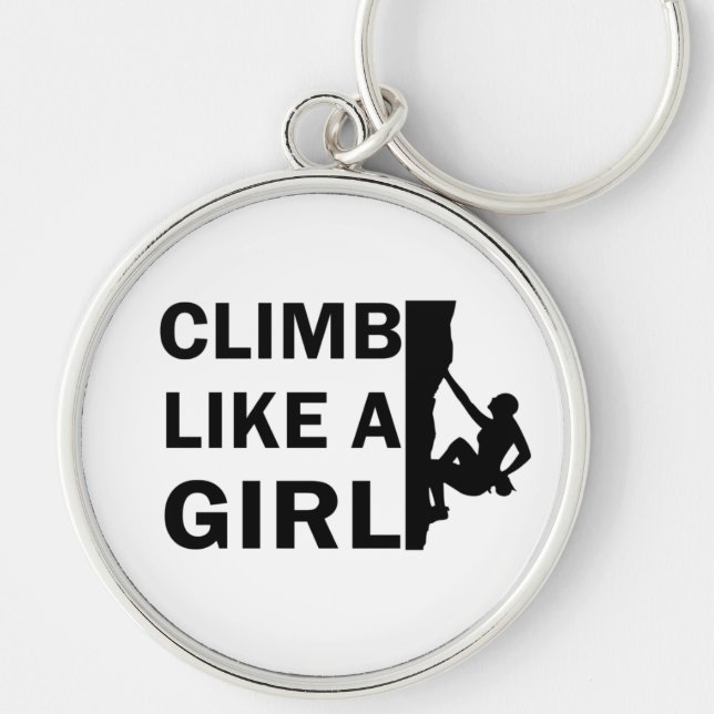 climb like a girl key ring (Front)
