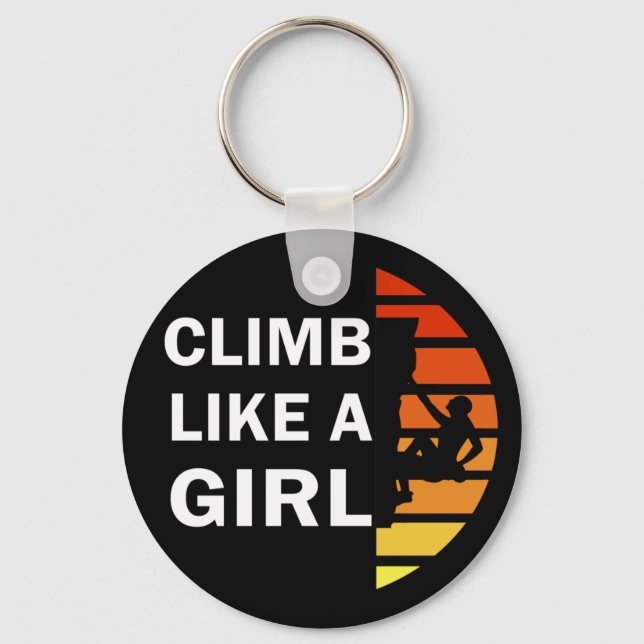 climb like a girl key ring (Front)