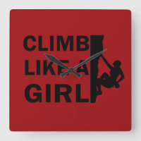 Climb like a girl rock climbing woman