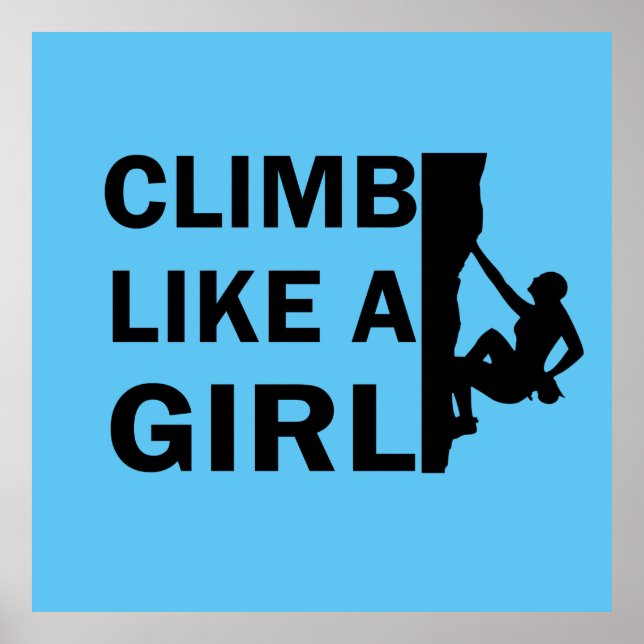 Climb like a girl vintage poster (Front)