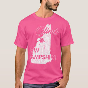 Climb New Hampshire Rock Climbing Climber Hiker T-Shirt
