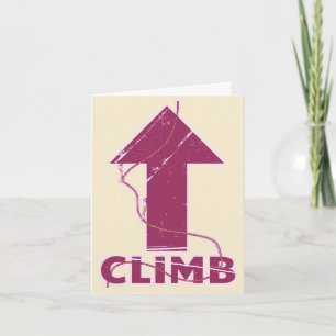 Climb rock climbing rope card