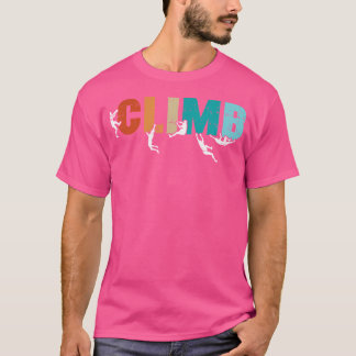 Climb Word Rock Climber Retro Bouldering Men Boys T-Shirt